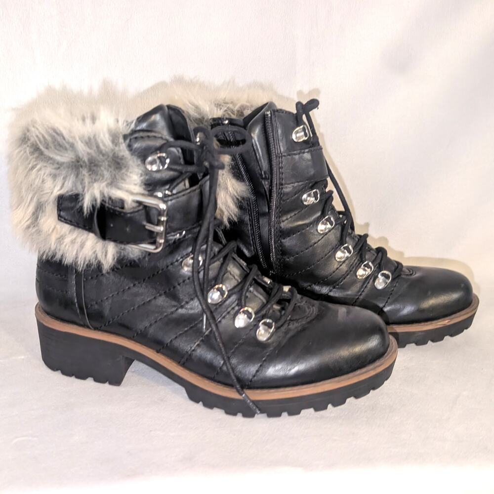 American Rag JoJo Women's Faux Fur Classic Boots Black 8M